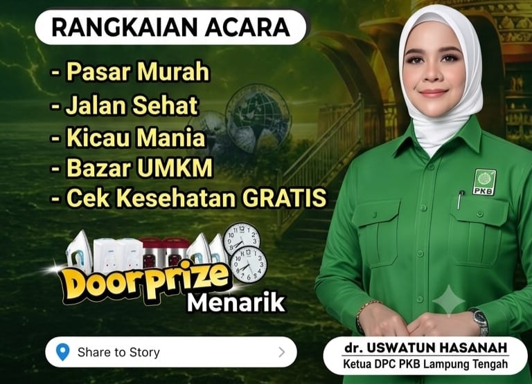 Peringati Harlah ke 28, DPC PKB Lampung Tengah Gelar Pasar Murah dan Cek Kesehatan Gratis